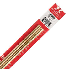 Load image into Gallery viewer, K&amp;S Precision Metals 9825 Round Brass Tube, 7mm O.D. X .45mm Wall Thickness X 300mm Long, 2 Pieces per Pack, Made in The USA
