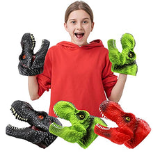Load image into Gallery viewer, GREEFE Dinosaur Hand Head Hand Puppet Toys Kids Gifts Animal Toy (Red)
