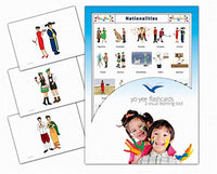 Yo-Yee Flash Cards - Nationalities Picture Cards - Vocabulary Cards for Toddlers, Kids, Children and Adults - Including Teaching Activities and Game Ideas