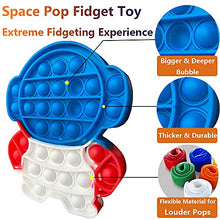 Load image into Gallery viewer, Formemory Pop it Fidget Toys, Pop its for Boys &amp; Girls with Bigger &amp; Deeper Bubble, Thicker &amp; Louder Fidget Poppers Pack, Space Theme Autism Sensory Toys for Kids Adults (Rocket+Astronaut 2-Pack)
