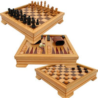 Hey! Play! Deluxe 7-in-1 Game Set - Chess - Backgammon Etc