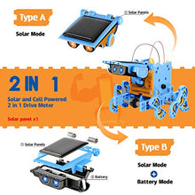Load image into Gallery viewer, Sillbird STEM Projects 12 in 1 Solar Robot Toys for Kids, 190 Pieces Solar and Cell Powered Dual Drive Motor DIY Building Science Learning Educational Experiment Kit, Gift for Boys Girls Aged 8-12
