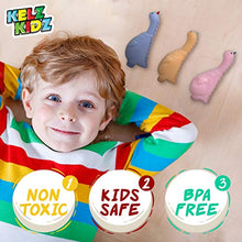 Load image into Gallery viewer, KELZ KIDZ Dinosaur Stretchy Sensory Sand Toy Figures for Kids- Stress and Anxiety Relief (3 Pack)
