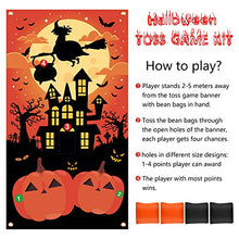Load image into Gallery viewer, TUPARKA Halloween Cornhole Game Supplies Halloween Bean Bag Toss Games Set with 4 Bean Bags 19.7 ft Rope Halloween Party Games Supplies for Children Family Game Party Favor
