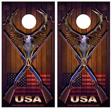 Load image into Gallery viewer, DaVinci Wrap Masters &#39;The Hunter&#39; Laminated Vinyl Corn Hole Board Decals
