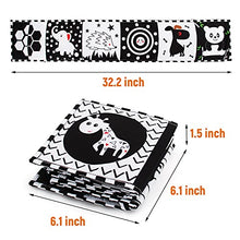 Load image into Gallery viewer, MOMOK Black and White High Contrast Sensory Baby Toys Baby Soft Book for Early Education, Infant Tummy Time Toys, Three-Dimensional Can Be Bitten and Tear Not Rotten Paper 0-3 Years Old Newborn Toys
