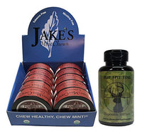 Jake's Mint Chew Cinnamon Pouch - 10 Cans - Includes Mud Bud Disposable Spittoon (Deer Hunter MB)