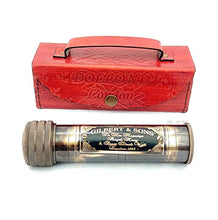Load image into Gallery viewer, Handmade Antique Brass Working Kaleidoscope With Leather Dollond Box, GILBERT &amp; SONS Kid Playing Toy Kaleidoscope Birthday Gift For Kids

