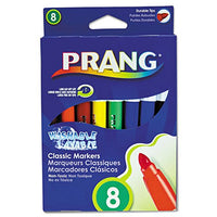 Dixon Washable Markers, Eight Assorted Colors, 8/Set