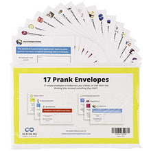 Load image into Gallery viewer, 17 Prank Envelopes - Witty Pranks for Adults Funny Envelope for Birthday &amp; Holiday Card. April Fools Day Practical Jokes by Mail Prank for Friends &amp; Family, or Coworkers Gag, Pranks for Adults
