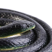 Realistic Black Rubber Snake, 30cm Long Snake Fake Mamba Snake Toys, Halloween Decoration for Joke, Garden Props, Prank, Halloween Party