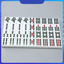 Load image into Gallery viewer, Majong Sets, Portable Chinese Mahjong Set of 144 Tiles Chinese Traditional Mahjong Games with Storage Bag, Tablecloth Family Leisure Game Entertainment,Green,46mm
