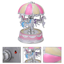 Load image into Gallery viewer, Luminous Music Box, Exquisite Kids Rotating Carousel Light and Sound Toy Home Decor Best Gift for Girls(Pink)
