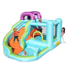 Load image into Gallery viewer, Bounce House with Inflatable Water Slide, Climbing Wall, Pool Area and Large Jumping Area for Kids Backyard, Outdoor Playhouse Play House
