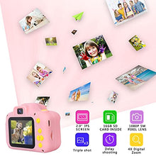 Load image into Gallery viewer, Toys for 4-9 Year Old Girls,Kids Selfie Camera Compact for Child Little Hands, Smooth Shape Toddler Camera,Best Birthday Gifts for 4 5 6 7 8 9 Year Old Girls with 16GB Memory Card by Rindol
