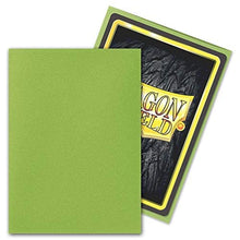 Load image into Gallery viewer, Dragon Shield 100 Count Standard Size Matte Deck Protector Sleeves - Matte Lime
