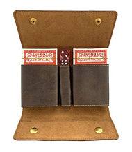 Load image into Gallery viewer, McNulty Irish Coat of Arms Leather Card &amp; Dice Set
