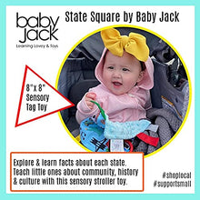 Load image into Gallery viewer, The Learning Lovey U.S. State Facts Sensory Tag Crinkle Stroller Toy for Baby (Oklahoma)
