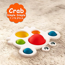 Load image into Gallery viewer, LiKee Simple Bubble Fidget Popper Sensory Toys Push and Pop Chew Toy Gift for Baby Infant and Kids Adults Autism Stress Relief (2 Pieces) (Crab and Plane)
