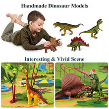 Load image into Gallery viewer, Dinosaur Toys Set with 9 Realistic Dinosaur Figures, Activity Play Mat &amp; Trees, Educational Toys Indoor Outdoor Playset to Create a Dino World w/ T-Rex
