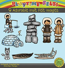 Load image into Gallery viewer, Playtime Felts Life of The Inuit People Story Set for Flannel Board - Uncut
