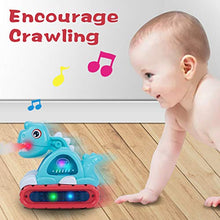 Load image into Gallery viewer, UNIH Musical Baby Toys for 1 Year Old Boy Girl, Infant Crawling Toys Dinosaur Car with Mist and Lights Toys for 6 to 12-18 Months

