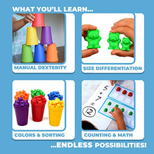 Load image into Gallery viewer, Counting Bears Color Sorting Toys for Toddlers Stacking Cups, Fine Motor Skills Toys, Occupational Therapy Speech Therapy Toys, Homeschool Preschool Learning Math Manipulatives Toddler Learning Toy
