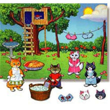 Load image into Gallery viewer, The Three Little Kittens Who Lost Their Mittens Precut Felt Figures and 12&quot;x17&quot; Flannel Board Set
