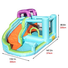 Load image into Gallery viewer, LOPJGH Bouncy House for Kids Outdoor,Thick Oxford Cloth Inflatable Bounce House,Slide Bouncer with Pool Area,Climbing Wall,Large Jumping Area (Bule, 118.1 x 147.2 x 86.6 inches)
