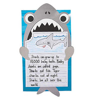 Fun Express Shark Writing Prompt Ck - 12 Pieces - Educational and Learning Activities for Kids