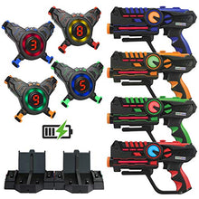 Load image into Gallery viewer, ArmoGear Rechargeable Laser Tag | Laser Tag Guns &amp; Vests Set of 4 with Digital LED Score Display Vests | Lazer Tag Gift Toy for Teen Kids | Indoor &amp; Outdoor Play Toy for Boys &amp; Girls | Ages 8-12 +
