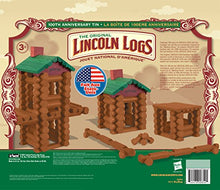 Load image into Gallery viewer, Lincoln Logs â??100th Anniversary Tin 111 Pieces Real Wood Logs Ages 3+   Best Retro Building Gift S
