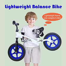 Load image into Gallery viewer, SIMEIQI 12 Balance Bike Lightweight Toddler Kids Training Bike 24 Months 2 3 4 5 6 Year Old No Pedal Push Bicycle Girls Boys Air-Free Tires (Blue)
