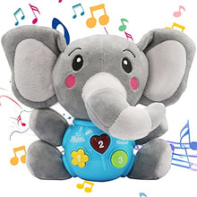 Load image into Gallery viewer, CGNiONE Plush Elephant Music Baby Toys, Newborn Baby Toys for Baby 0 3 6 9 12 Month, Cute Stuffed Aminal Light Up Baby Musical Toys for Infant Babies Boys &amp; Girls Toddlers 0 to 36 Months
