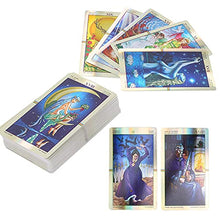 Load image into Gallery viewer, Tarot Deck 78 Cards, English Version Divination Hologram Paper,Suitable for Beginners, Party Board Game Interactive Games
