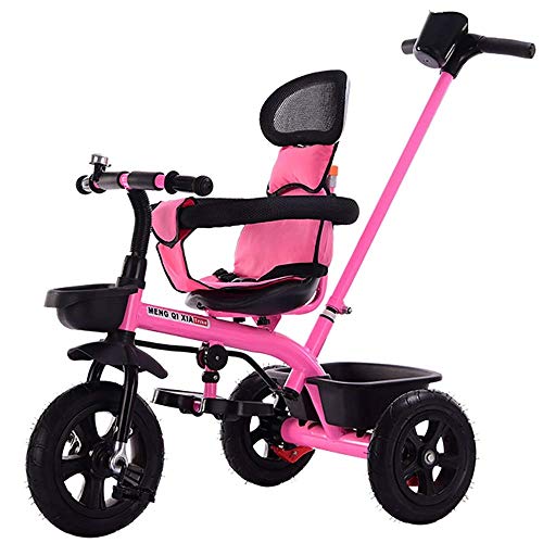 Moolo Baby Trikes with Parent Handle Kids Children Toddler Tricycle Ride on 3 Wheels Bike Maximum Weight 30 kg (Color : Pink)