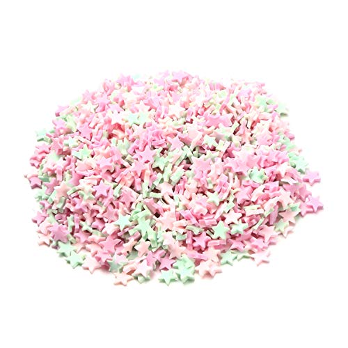SUPVOX 100g Charms Clay Charms Crafts Scrapbook Colorful Sprinkles Pentagram for DIY Phone Case Decor(Mixed Color)