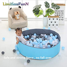 Load image into Gallery viewer, LimitlessFunN Kids Ball Pit Foldable Double Layer Oxford Cloth Play Ball Pool with Storage Bag (Balls Not Included) Playpen for Baby Toddlers (32 Inch, Small, Blue)
