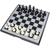 LINGOSHUN Chess Board Set Game,Travel Magnetic Chess Set,Folding/Portable Storage Board for Elementary School Competition/Small/with Storage Box