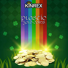 Load image into Gallery viewer, KINREX Plastic Gold Coins - Mega Novelty Pack - St. Patricks Coin - 400 Count - Great for Kids, Toddlers, Games, Teachers
