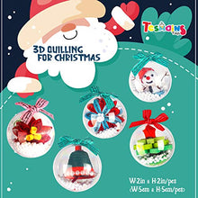 Load image into Gallery viewer, TESMAINS DIY 3D Paper Christmas Ornament Balls- Xmas Party Decorations Kids Supplies-Fun Origami Quilling Craft Kit- for Beginners Kids Boys Girls
