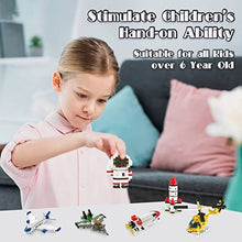 Load image into Gallery viewer, Mini Building Blocks Set Party Favors, Aviation &amp; Space Building Toy Rocket Block Toy Creative Building Kits Gift for Kids Goodie Bags, Prizes, Birthday Gifts, Boys and Girls, Ages 6 &amp; up
