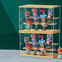 Load image into Gallery viewer, Storage Display Figures,Box, High Transparent Acrylic Figure Toy Wooden Dustproof, Doll Display Cabinet, Any Toys and Mini Figures,Need self-Assembly12.6&quot;W x 7.1&quot; D x 10.4&quot; H
