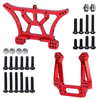 Aluminum Front and Rear Shock Tower for Traxxas 1/10 Slash 2WD Rustler Stampede VXL Skully Ford F150 Raptor, Upgrade Parts 3639 3638, Red