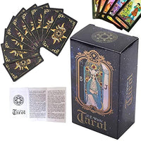 Yitengteng English Edition Tarot,78Pcs Holographic Tarot Cards for Tarot Card Deck Rider Waite Fortune Telling,Interactive Games are Suitable for Families Beginner
