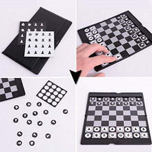 Load image into Gallery viewer, VREF Chess Set Portable Folding Chess Magnetic Travel Chess Board Checkers Entertainment Game Travel Chess Board Game
