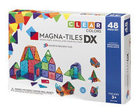 Magna-Tiles 48-Piece Clear Colors DELUXE Set, The Original, Award-Winning Magnetic Building Tiles for Kids, Creativity and Educational Building Toys for Children, STEM Approved