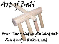Art of Bali Zen Garden Rake unstained 4 Tine Montessori Style Childrens Zen Garden Rake - Zen Gardens