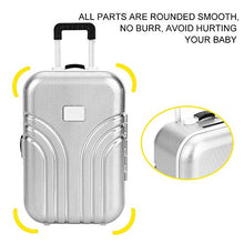 Load image into Gallery viewer, Suitcase Toy Rolling Suitcase Toy, Plastic Baby Suitcase Toy, Baby Toy, Mini Luggage Box for Baby Kids(Silver)
