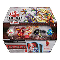 Bakugan Baku-Gear 4-Pack, Fused Sabra x Pyravian Ultra with Baku-Gear and Howlkor x Serpenteze Ultra Collectible Action Figures